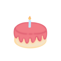 pastel de cumpleaños con vela png