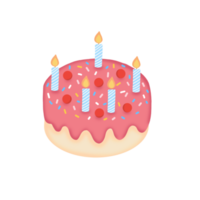 Birthday Cake with candles png