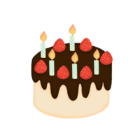 pastel de cumpleaños con velas png