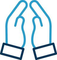 Praying Hands Vector Icon Design