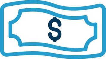 diseño de icono de vector alt de onda de factura de dinero