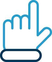 Hand Point Up Vector Icon Design