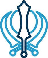 Khanda Vector Icon Design