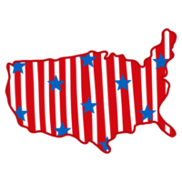 Red Striped USA Map png