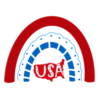 Etats-Unis carte arc en ciel png