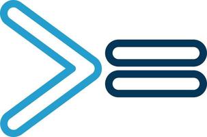 Greater Than Equal Vector Icon Design