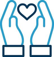 Hand Holding Heart Vector Icon Design