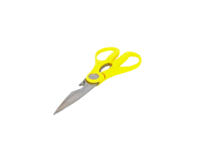 old yellow scissors on a transparent background png
