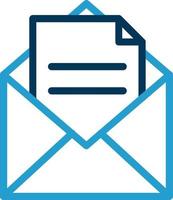 Envelope Open Text Vector Icon Design