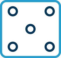 Dice Five Vector Icon Design