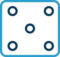 Dice Five Vector Icon Design