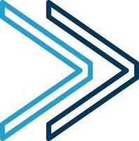 Angle Double Left Vector Icon Design