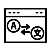 traductor icono diseño vector