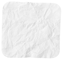 blanco plein vorm kaart geïsoleerd. gerimpeld papier deel. sjabloon mockup png