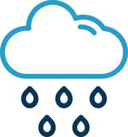 diseño de icono de vector de lluvia de nubes