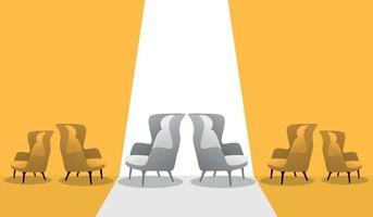 Monochromatic Chairs Summer Background vector