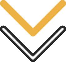 Chevrons Down Vector Icon Design