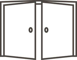 puerta, abierto, icono en de moda contorno estilo aislado en blanco antecedentes. puerta símbolo para tu web sitio diseño, logo, aplicación, ui vector ilustración, eps10. - vector en blanco antecedentes
