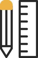Pencil Ruler Vector Icon Design