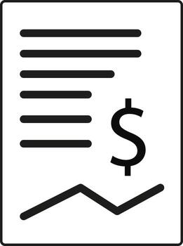 línea vector icono negocio informe, cuadro. contorno vector icono en blanco antecedentes
