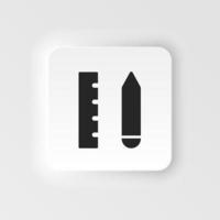 Drafting tools, drawing tools icon - Vector. Simple element illustration from UI concept. Drafting tools, drawing tools icon neumorphic style vector icon .