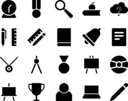 School and Education Icons set. pencil. Vector Illustration Set Of Simple Training Icons. Elements Presentation, Demonstration, University on white background