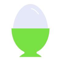 An amazing icon of boiled egg, premium vector design