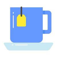 An amazing vector of tea cup, concept of hot beverage