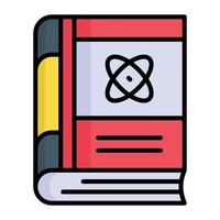 un icono de física libro en moderno estilo, prima icono vector