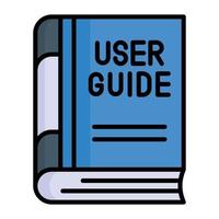 User guide vector design in modern style, easy to use icon