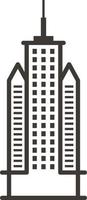 Building, outline, icon - Building vector icon on white background