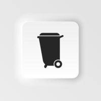 basura lata icono neumorfo estilo neumorfo estilo vector icono, compartimiento, basura icono, compartimiento basura neumorfo estilo neumorfo estilo vector icono .