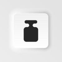 Plummet, reference, weight neumorphic style vector icon. Simple element illustration from UI concept. Plummet, reference, weight neumorphic style vector icon. Finance concept vector illustration. .