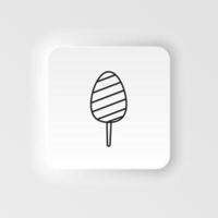 Candy, candy floss icon. Simple element illustration natural concept. Candy, candy floss icon. Neumorphic style vector icon on white background