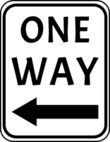 einer Weg Zeichen links Symbol png