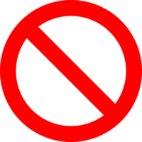 red prohibition sign png