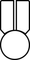 Line vector icon medal, prize. Outline vector icon on white background