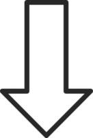 Long Arrow Alt Down Vector Icon Design