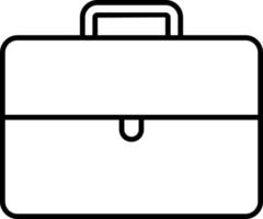 Line vector icon briefcase. Outline vector icon on white background