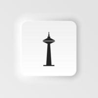 Stations of public transport - vector illustration. Airport. Control tower and terminal building - Vector. .