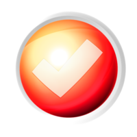 Check mark or correct colorful game button png