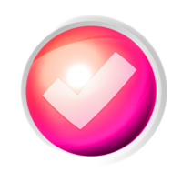 Check mark or correct colorful game button png