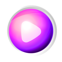 Play game or start symbol colorful game button png