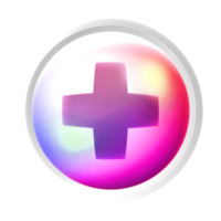 più o medico simbolo colorato gioco pulsante png