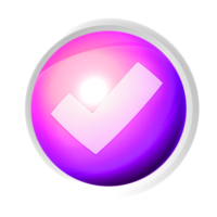 Check mark or correct colorful game button png