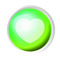 Heart or like symbol colorful game button png