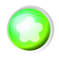 Star or favorite symbol colorful game button png