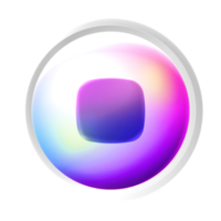 Arrêtez ou pause symbole coloré Jeu bouton png