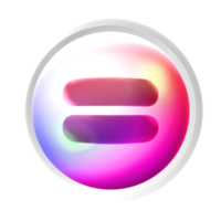 Equal colorful game button png