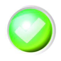 Check mark or correct colorful game button png